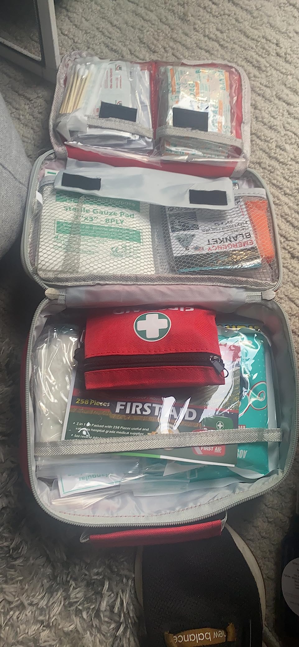 General Medi 2-in-1 First Aid Kit (215 Piece Set) + 43 Piece Mini First Aid Kit -Includes Ice(Cold) Pack, Moleskin Pad and Emergency Blanket for Travel, Home, Office, Car, Workplace customer photo 1