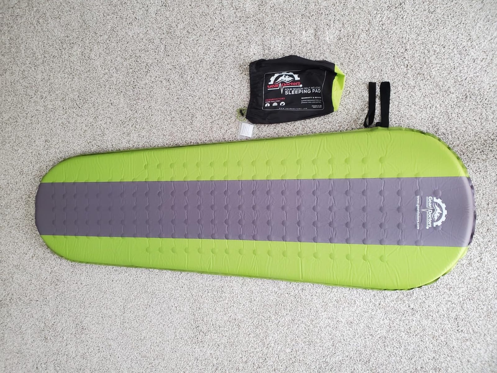 Gear Doctors® Oxylus 4.3 R-Value Insulated Foam Self Inflating Sleeping Pad Camping — Sleeping Pad Backpacking Air Mattress—Camping Mattress Self Inflating Camp Mat 4 Seasons Sleep Mat—Camp/Floor/Tent customer photo 1