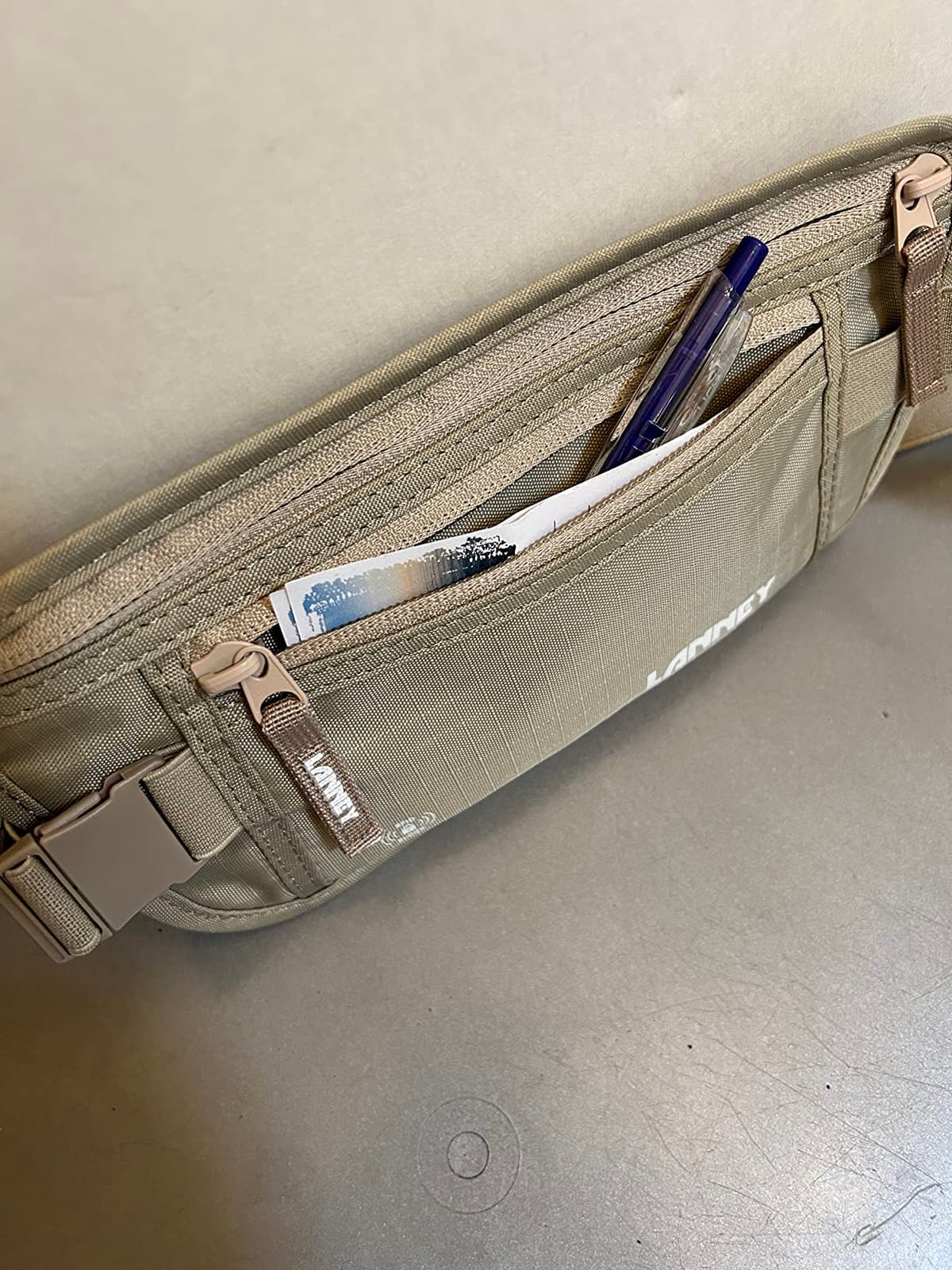 Money Belt for Travel Women and Men Slim Hidden Travel Wallet with RFID Blocking customer photo 2