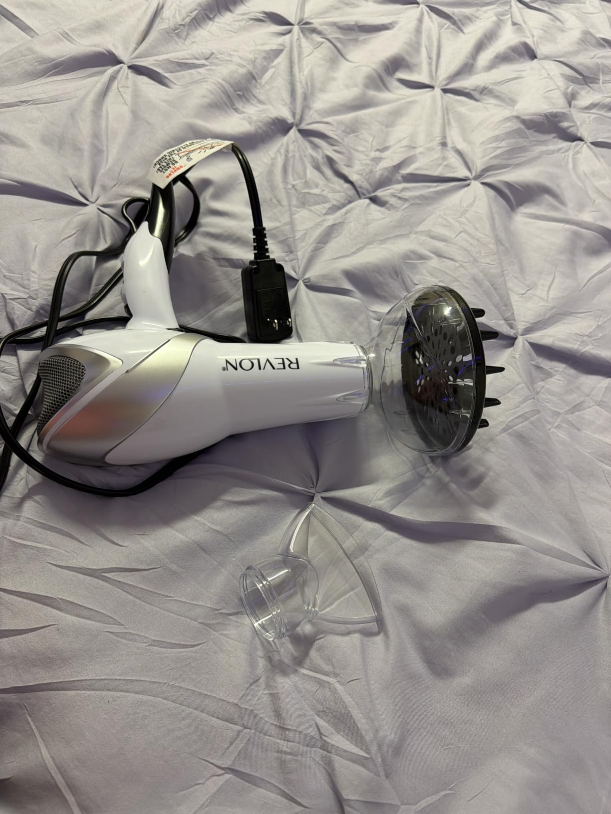 REVLON Infrared Ionic Hair Dryer with Diffuser & Concentrator, White customer photo 2