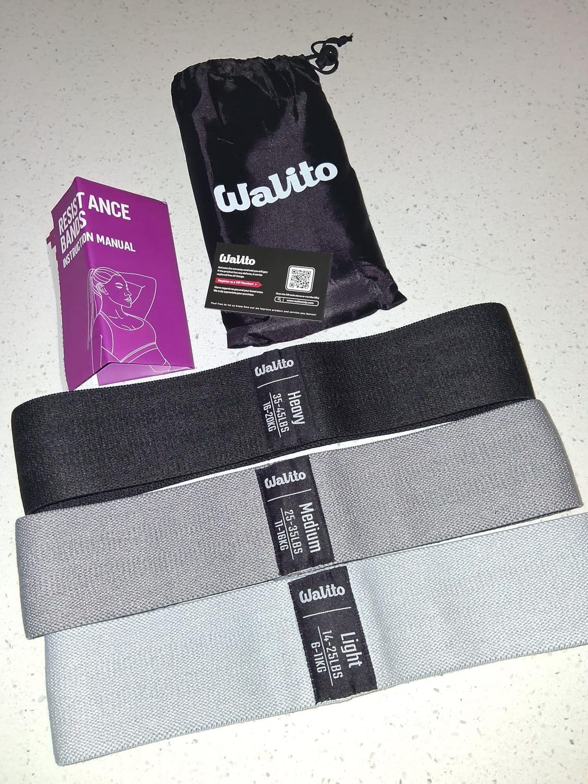 Fabric Resistance Bands for Working Out, Exercise Bands for Glutes and Legs customer photo 1