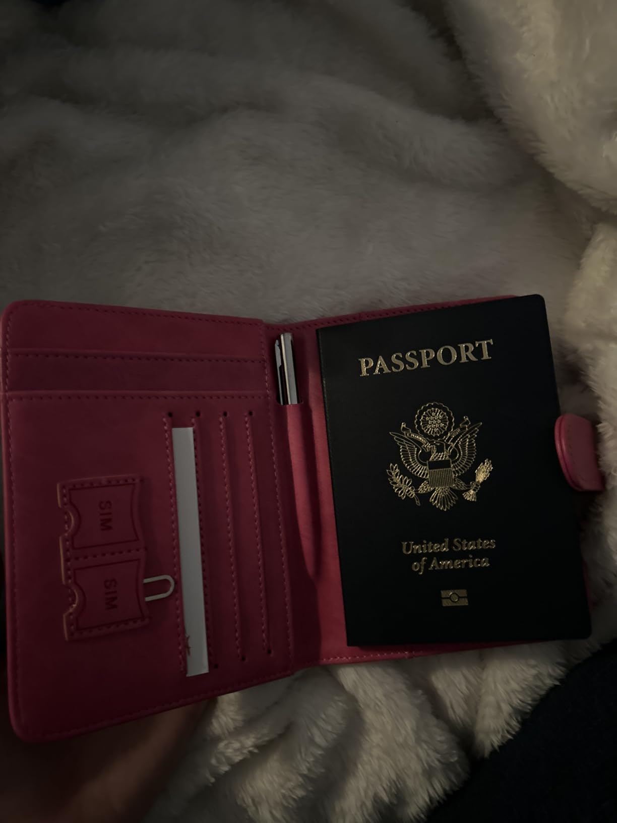 Passport Holder Cover Wallet RFID Blocking, Travel Essentials customer photo 2