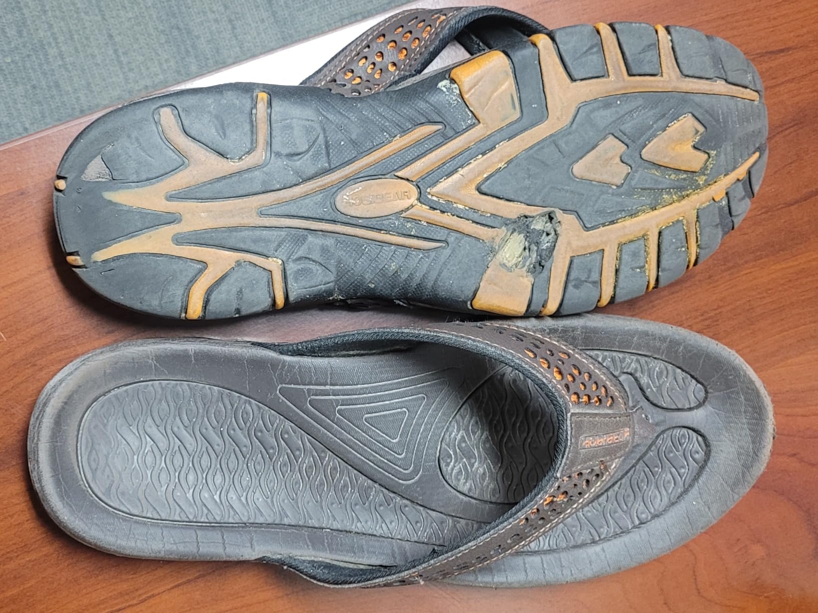 KIIU Mens Thong Sandals Indoor and Outdoor Beach Flip Flop customer photo 2