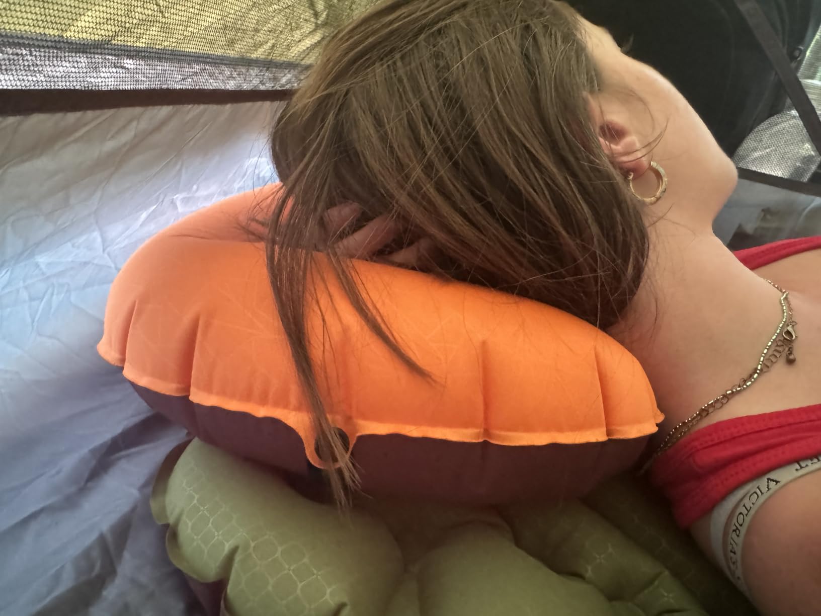 TREKOLOGY Aluft 2.0 Small Inflatable Camping Pillow for Backpacking, Travel customer photo 1