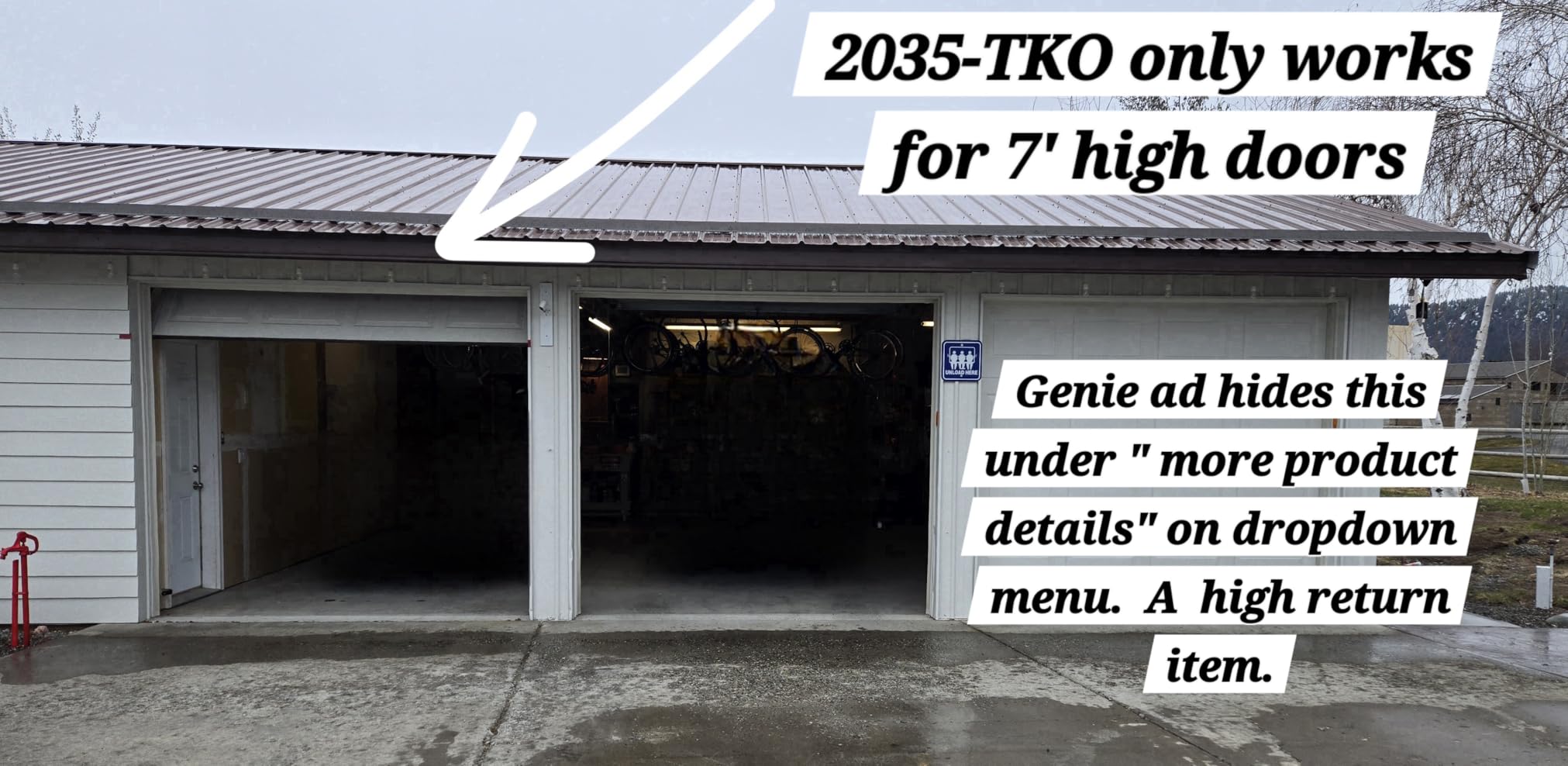 Genie Chain Drive 550 Garage Door Opener, Heavy Duty Chain Drive Opener, Model 2035-TKO customer photo 2