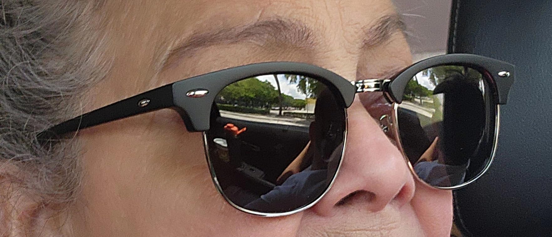KALIYADI Polarized Sunglasses for Men and Women Semi-Rimless Frame Driving Sun glasses UV Blocking customer photo 1