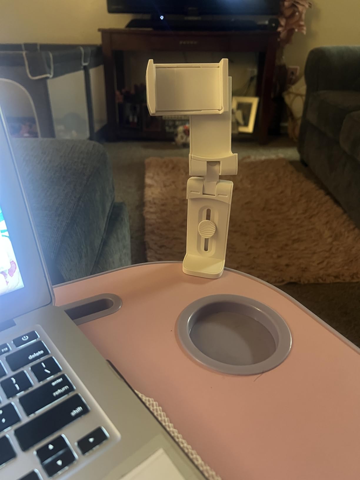 MiiKARE Airplane Phone Holder Mount, Plane Travel Essentials Gift, Black customer photo 2