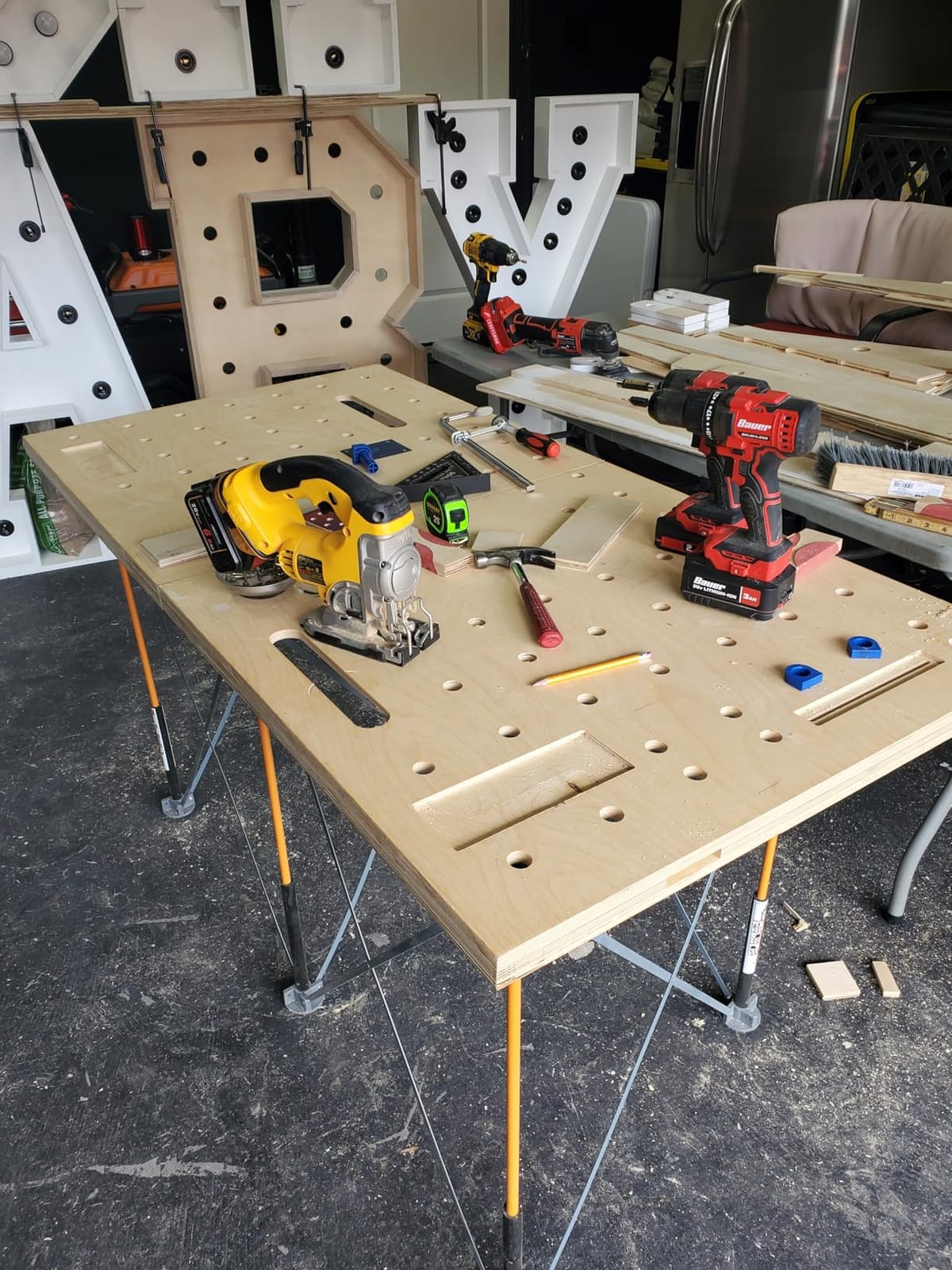 BORA Centipede Folding Work Table 4x8 ft Portable Workbench for Garage customer photo 2