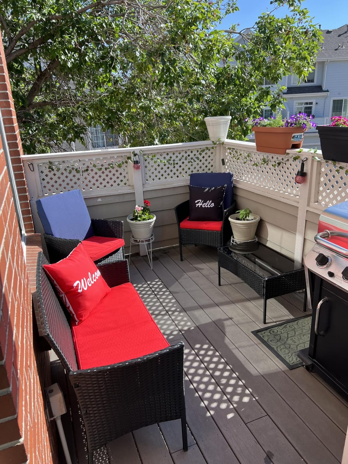 FDW 4-Piece Patio Furniture Set | Black | Outdoor Wicker Furniture customer photo 2