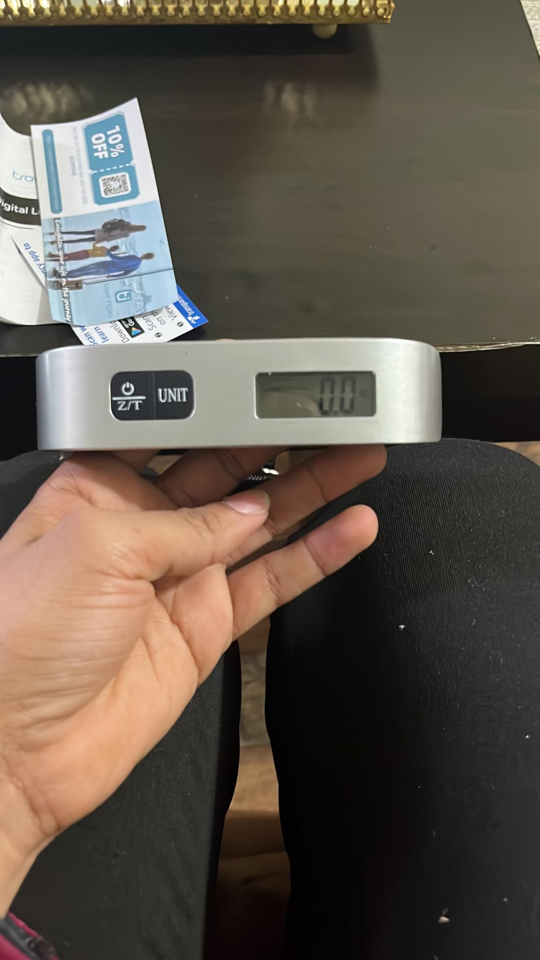 travel inspira Digital Luggage Scale – Portable Hanging Suitcase Weight Scale for Travel, 110 lb Capacity, Backlit LCD Display, Prevents Airport Overweight Fees, Battery Included customer photo 1