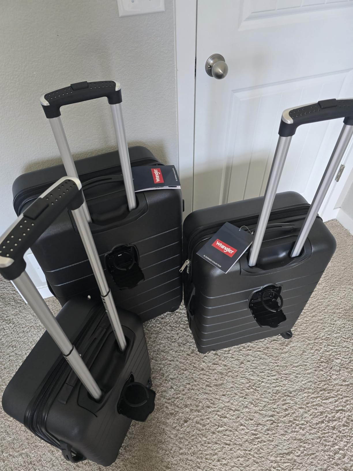 Wrangler Smart Spinner Hardside Luggage, 3 Piece Set, Olive Green customer photo 2