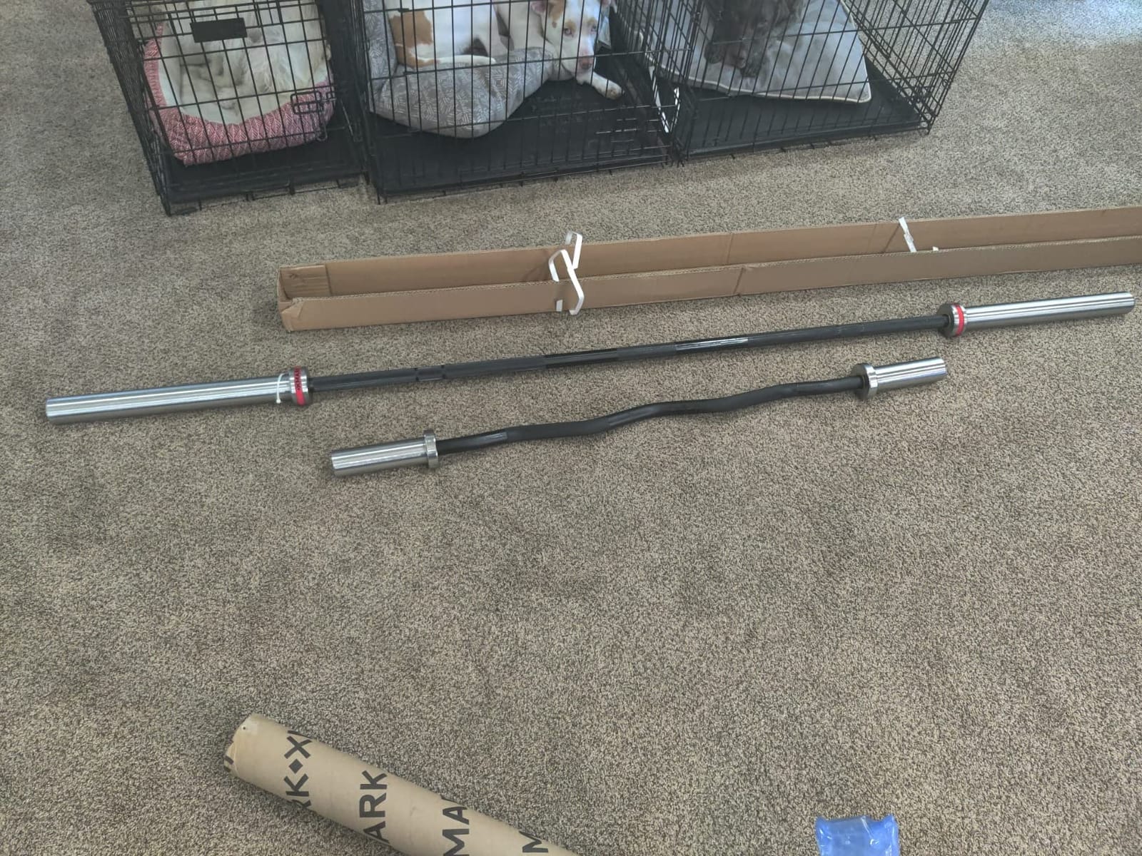 XMARK Crowbar Olympic Barbell, 20kg Training Bar, 28mm Shaft, Center Knurl, Built for Strength Training and Olympic Lifts customer photo 1