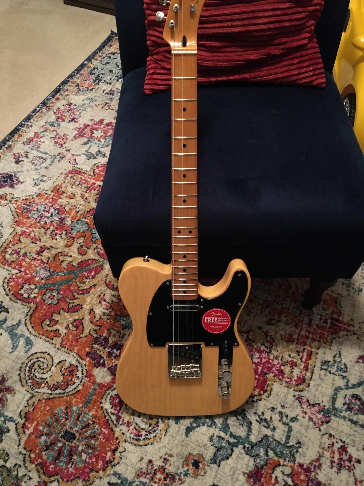 Squier Classic Vibe 50s Telecaster Electric Guitar, Butterscotch Blonde, Maple Fingerboard customer photo 1