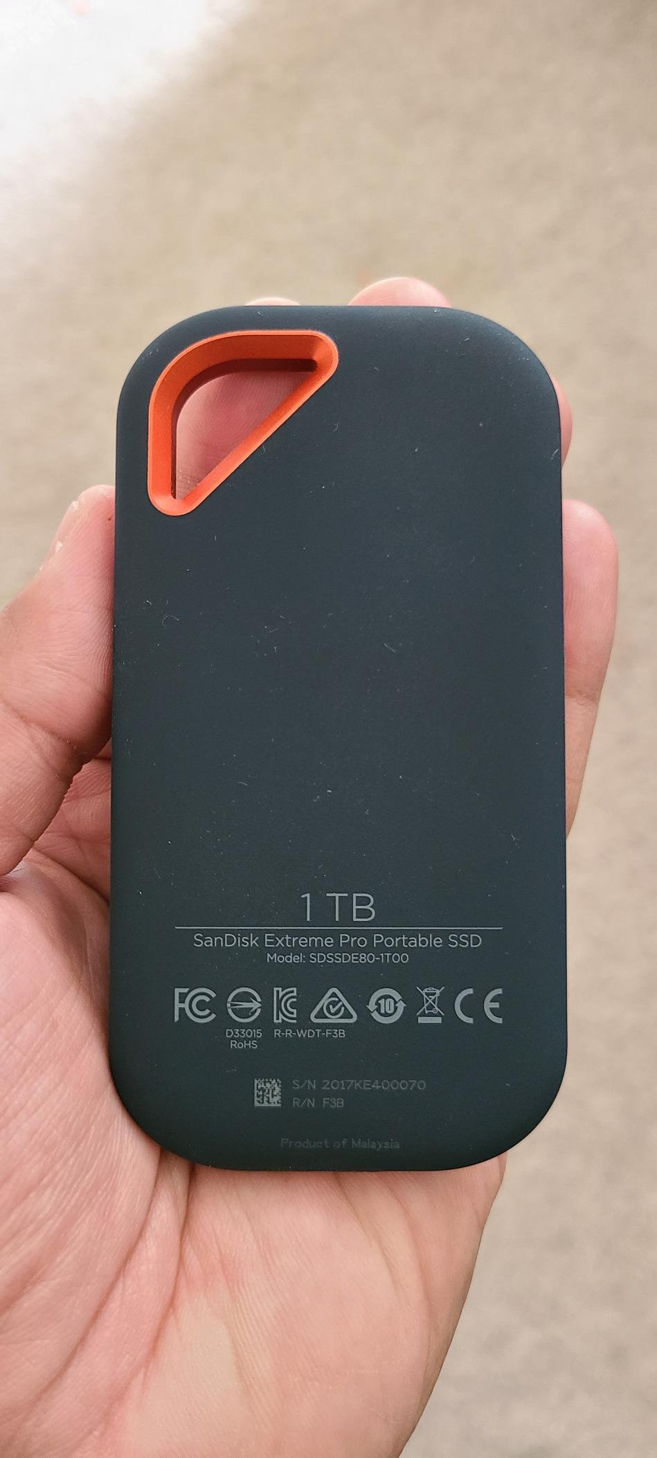 SanDisk 2TB Extreme PRO Portable External SSD - Up to 1050MB/s - USB-C, USB 3.1 - SDSSDE80-2T00-G25 customer photo 2