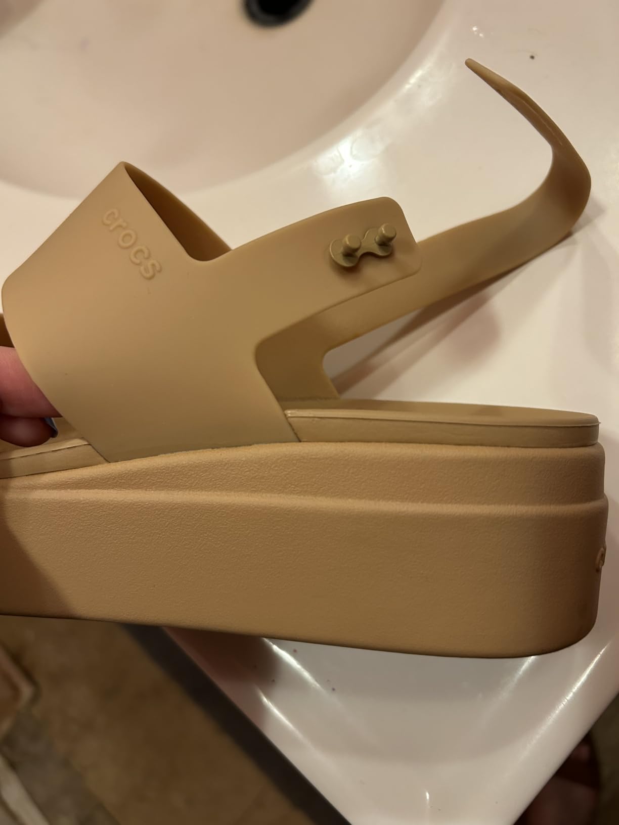 Crocs Women's Brooklyn Low Wedge Sandals customer photo 2