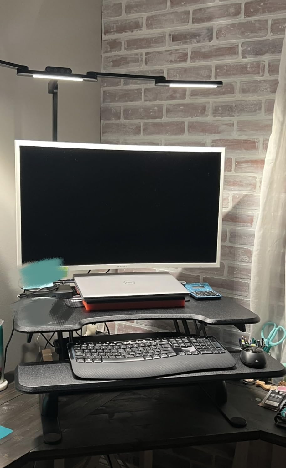 Vari - VariDesk Essential 30 - Two-Tier Standing Desk Converter for Home Office - Adjustable Sit Stand Desk with 11 Height Settings - Standing Desk Riser for Monitor & Accessories - 30