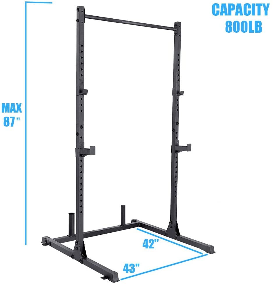 800LB Capacity Squat Rack with Pull Up Bar, Adjustable Power Cage, Home Gym customer photo 1