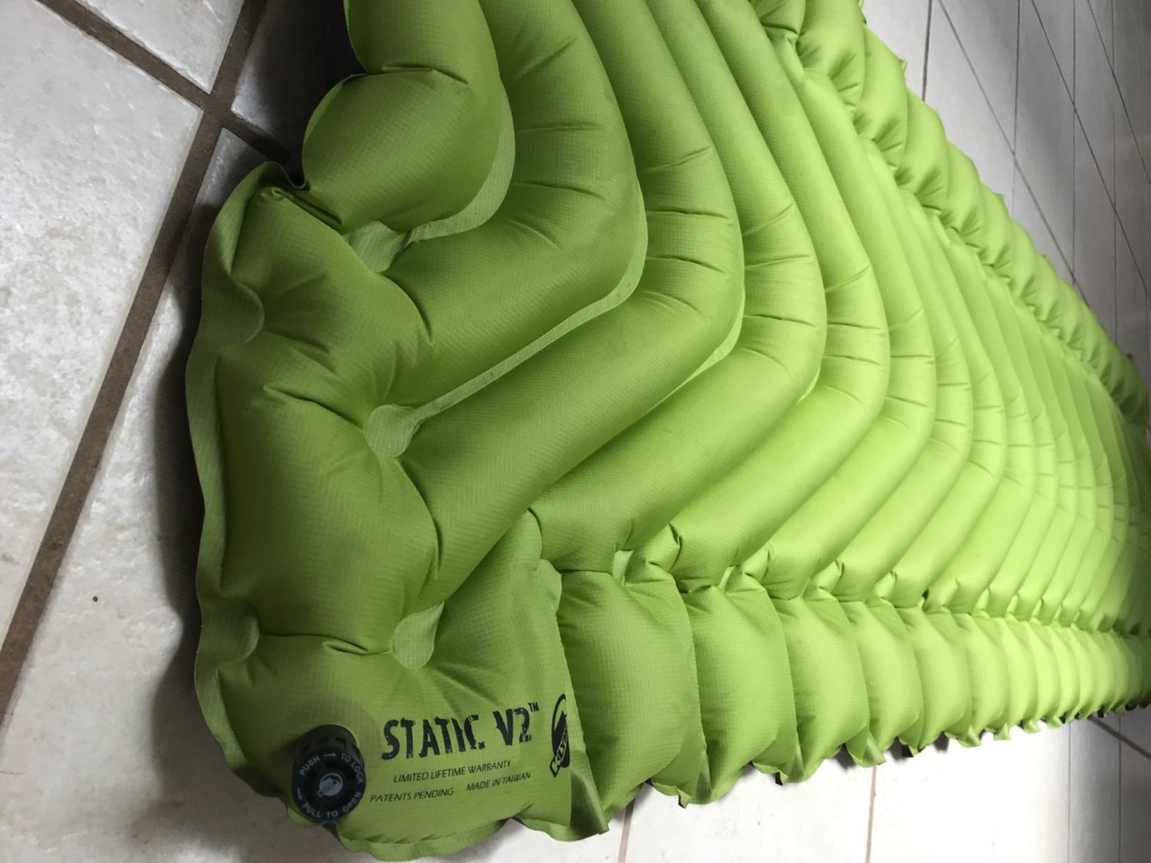 KLYMIT Static V2 Inflatable Sleeping Pad | Portable, Ultralight, Easy to Inflate, Foldable Air Bed for Camping, Backpacking & Hiking — Green customer photo 1