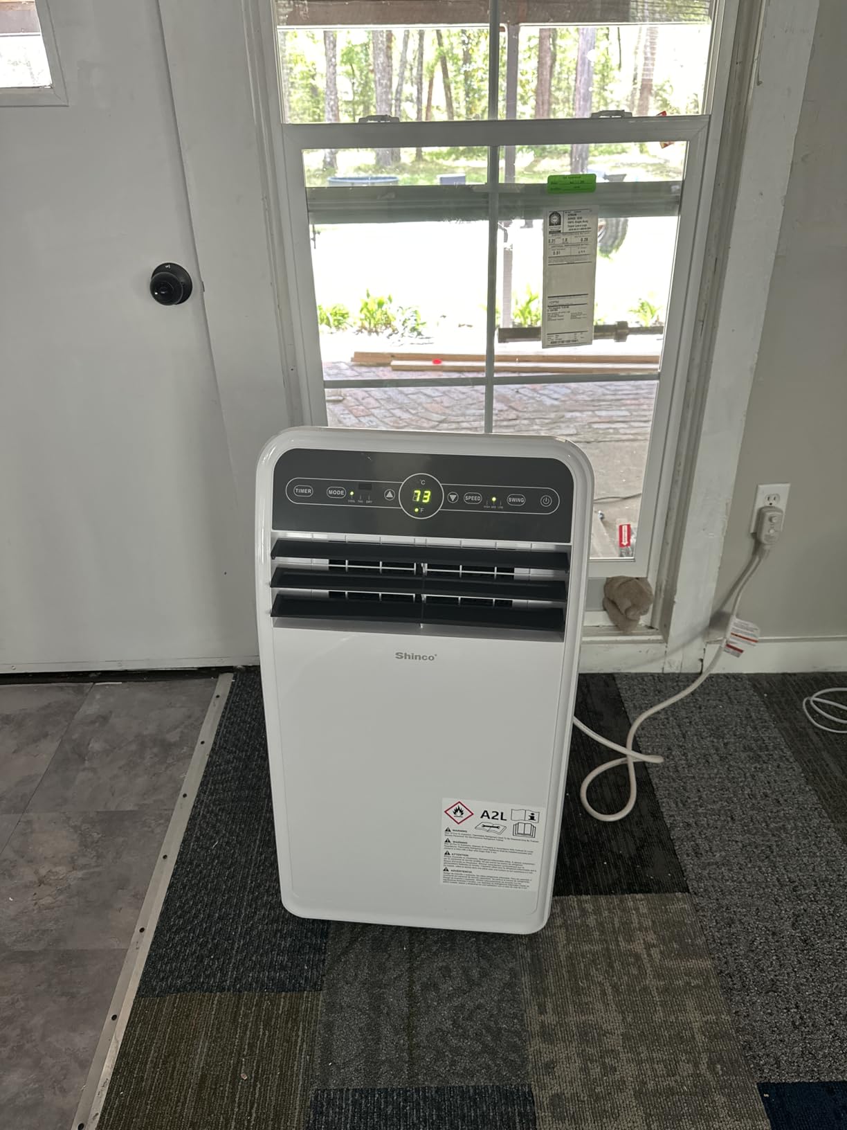 Shinco 12,000 BTU（7,500 BTU SACC) Portable Air Conditioner, Portable AC Unit with Built-in Cool, Dehumidifier&Fan Modes for Room up to 450 sq.ft, with Remote Control, 24 Hour Timer, Installation Kit customer photo 1