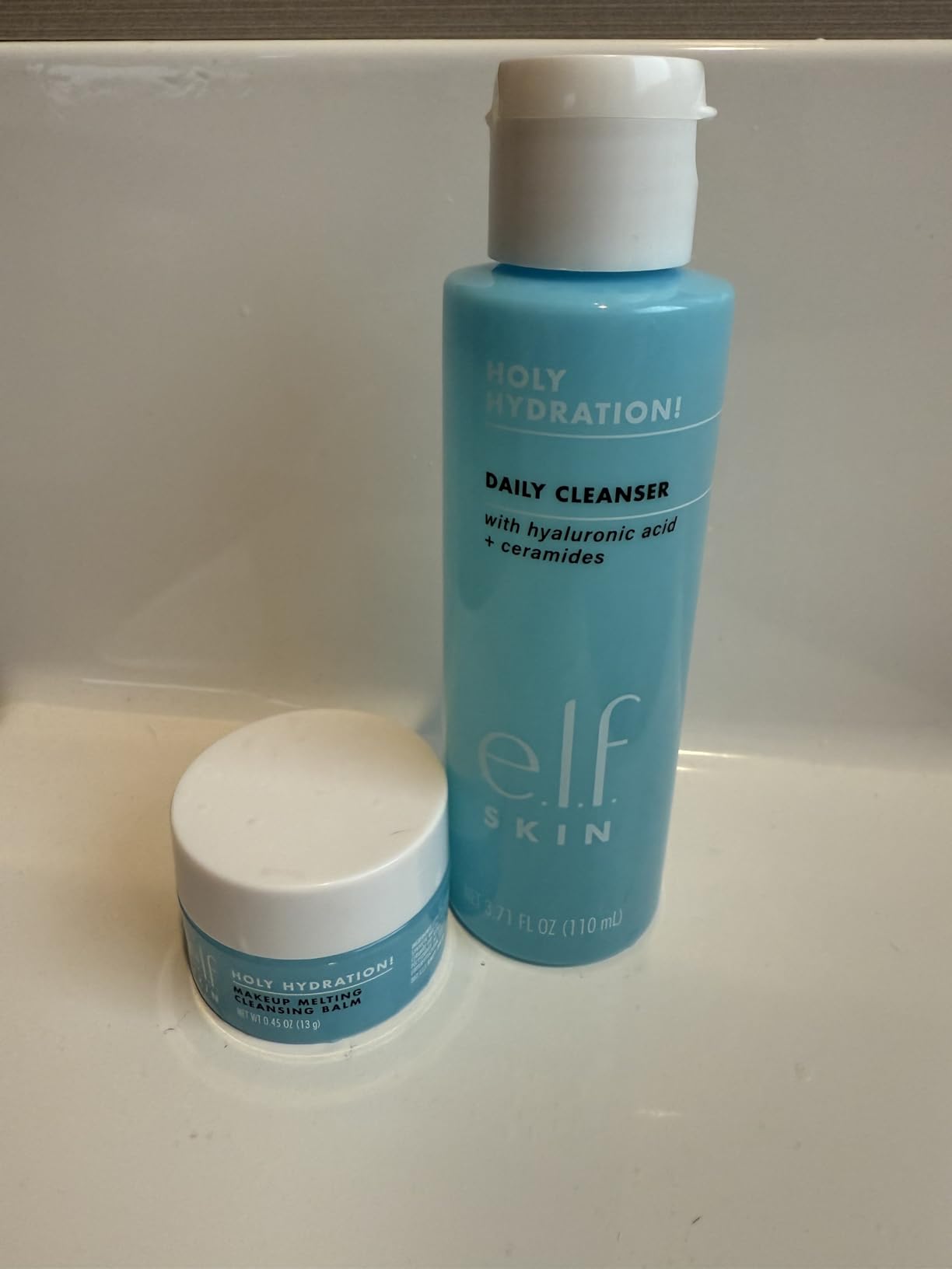 e.l.f. SKIN Holy Hydration! Jet Set Hydration Kit, Travel Friendly Hydrating Skincare Set, Face Cleanser, Balm, Moisturizer, Eye Cream & Night Cream, Vegan & Cruelty-Free customer photo 1
