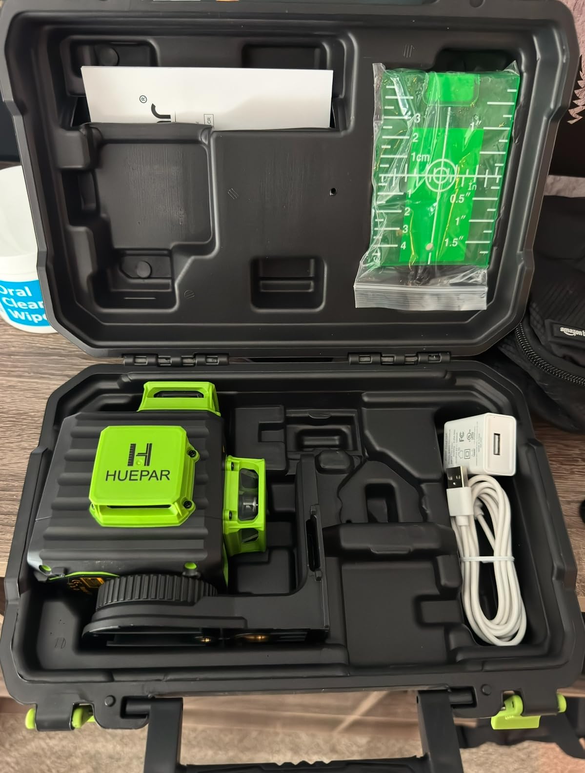 HUEPAR Laser Level 360 Self Leveling, 3x360° Best Green Line Laser Leveler customer photo 1