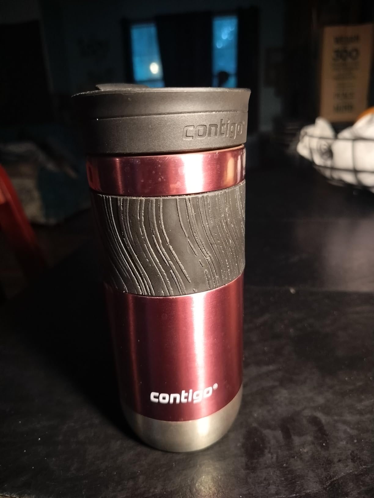 Contigo Byron Vacuum-Insulated Stainless Steel Travel Mug with Leak-Proof Lid, Reusable Coffee Cup or Water Bottle, BPA-Free, 20oz 2-Pack in Sake & Blue Corn Perfect for Hot and Cold Beverages customer photo 1