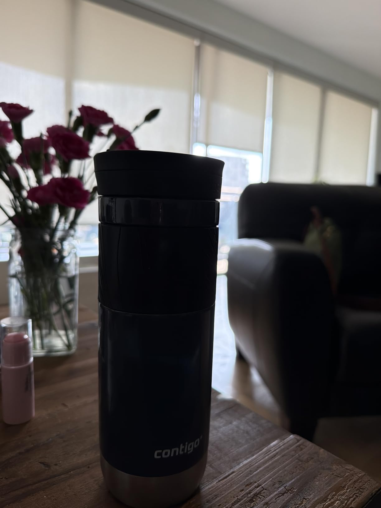 Contigo Byron Vacuum-Insulated Stainless Steel Travel Mug with Leak-Proof Lid Reusable Coffee Mug or Water Bottle BPA-Free 16oz Licorice Keeps Beverages Hot for 6 Hours or Cold for 12 Hours customer photo 2