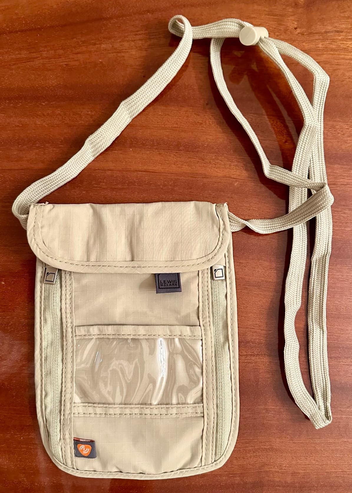 Lewis N. Clark Stash Neck Travel Wallet, RFID Blocking Passport Holder, Protect Personal Information, Slate customer photo 1