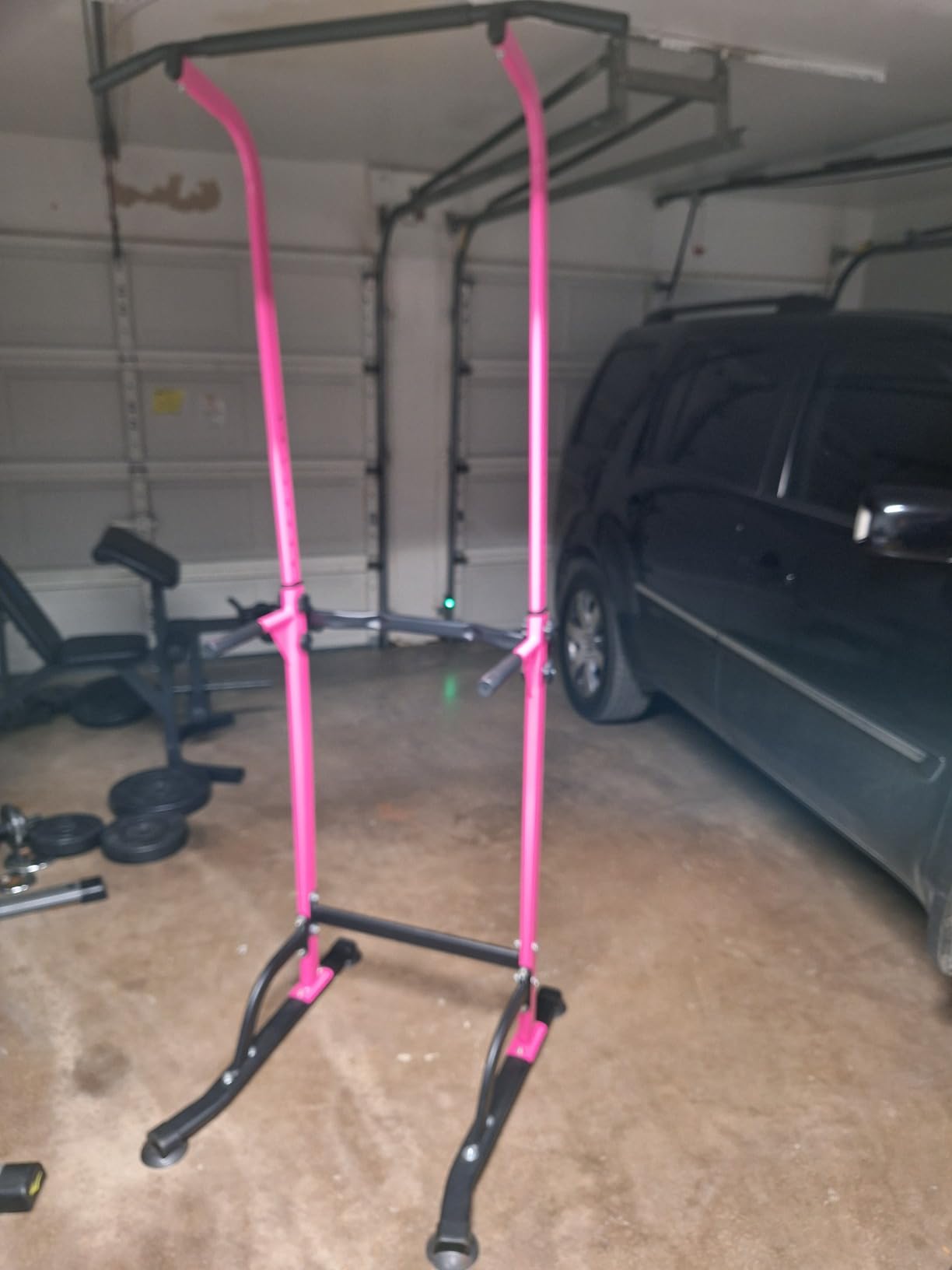 DlandHome Power Tower Pull Up Bar Dip Station,Adjustable Height Dip Stand customer photo 1