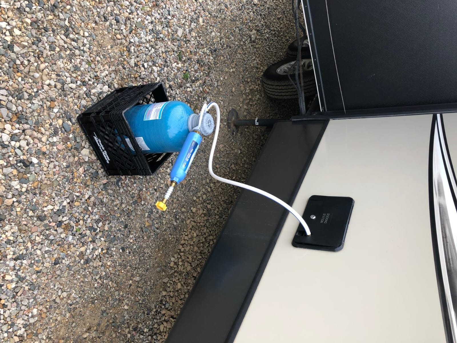 On The Go OTG4-VM-DBLSOFT Portable Compact Double Standard 16,000 Grain Water Softener with Drinking Water Safe Brass Fittings (NOT made in China, assembled by U.S. Workers in Indiana customer photo 1