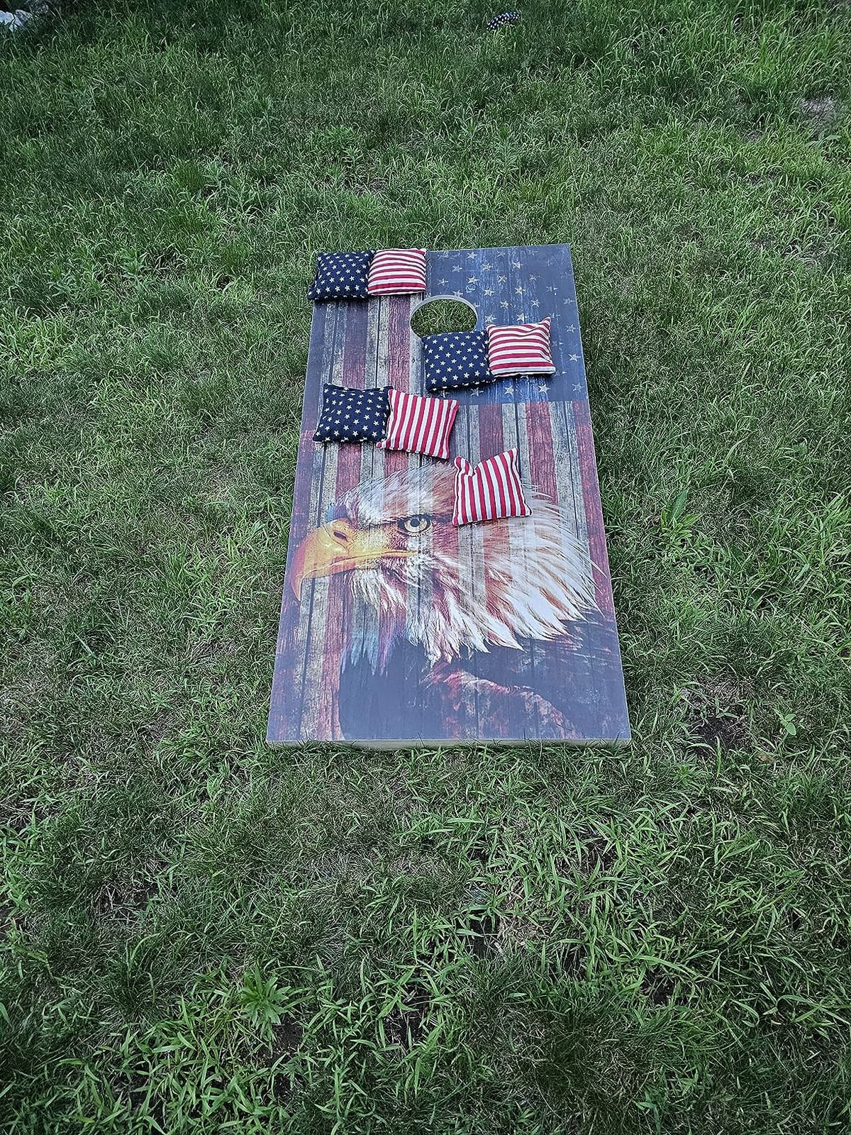 Tailgating Pros Regulation Cornhole Boards Flag Set - Includes 8 Bean Bags, Carrying Cases, and 4'x2' Corn Hole Toss Game customer photo 2