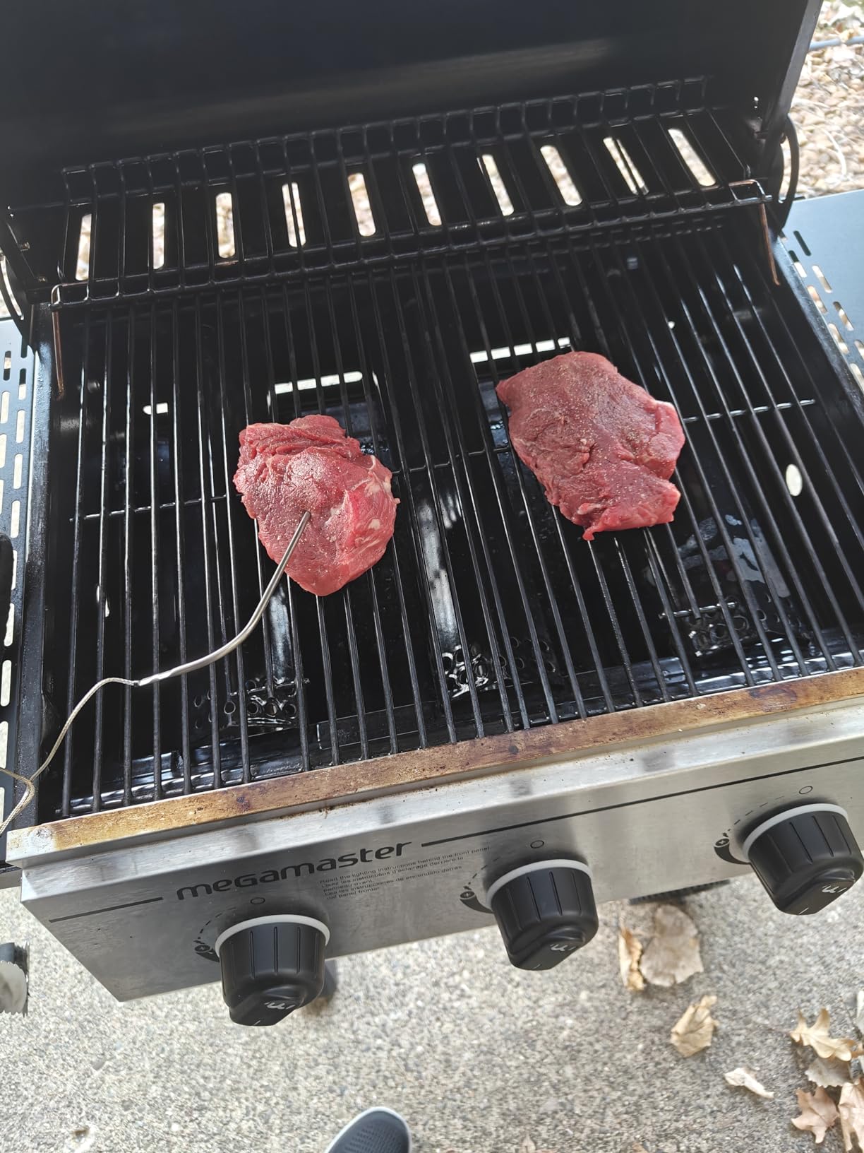 Megamaster Propane 3 Burner Gas Grill, Foldable Shelves with Warming Rack customer photo 2