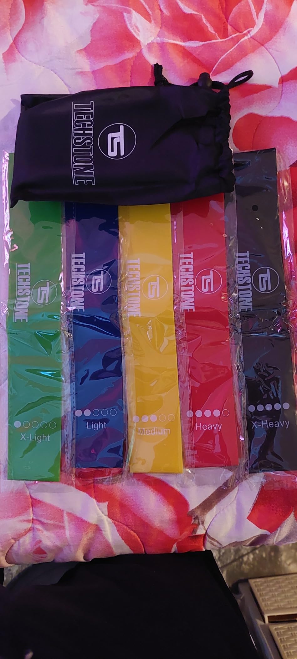 TechStone Resistance Bands Set – 5 Levels Loop Exercise Bands for Men & Women, Elastic Workout Bands for Home Gym, Training, Yoga & Fitness, Carry Bag Included customer photo 2