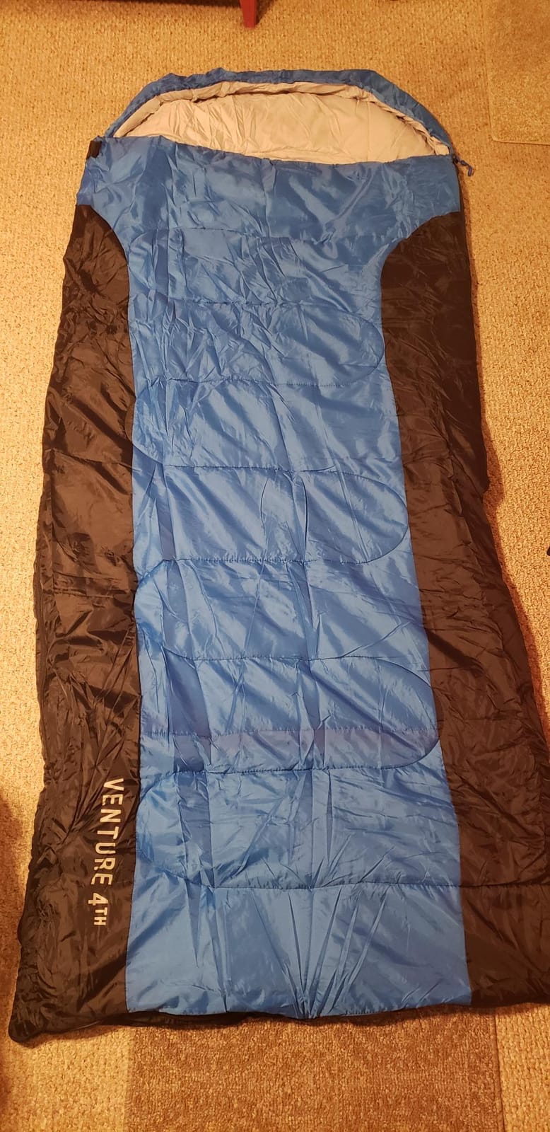 VENTURE 4TH Backpacking Sleeping Bag for Camping - Single, XXL & Double | Water-resistant, breathable polyester. Compresses into included stuff sack for easy carry. Warm & Cold Weather Options. customer photo 1