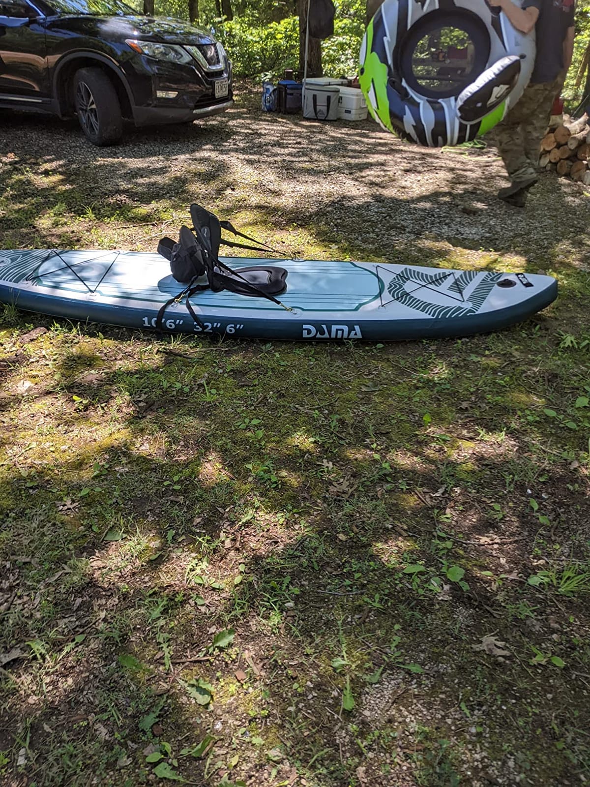 DAMA Inflatable Stand Up Paddle Boards for Adults w/Sup Board Accessories Hand Pump 4pcs Kayak Floating Paddle | Wide Stance, Bottom Fin Paddling Surf Control customer photo 2