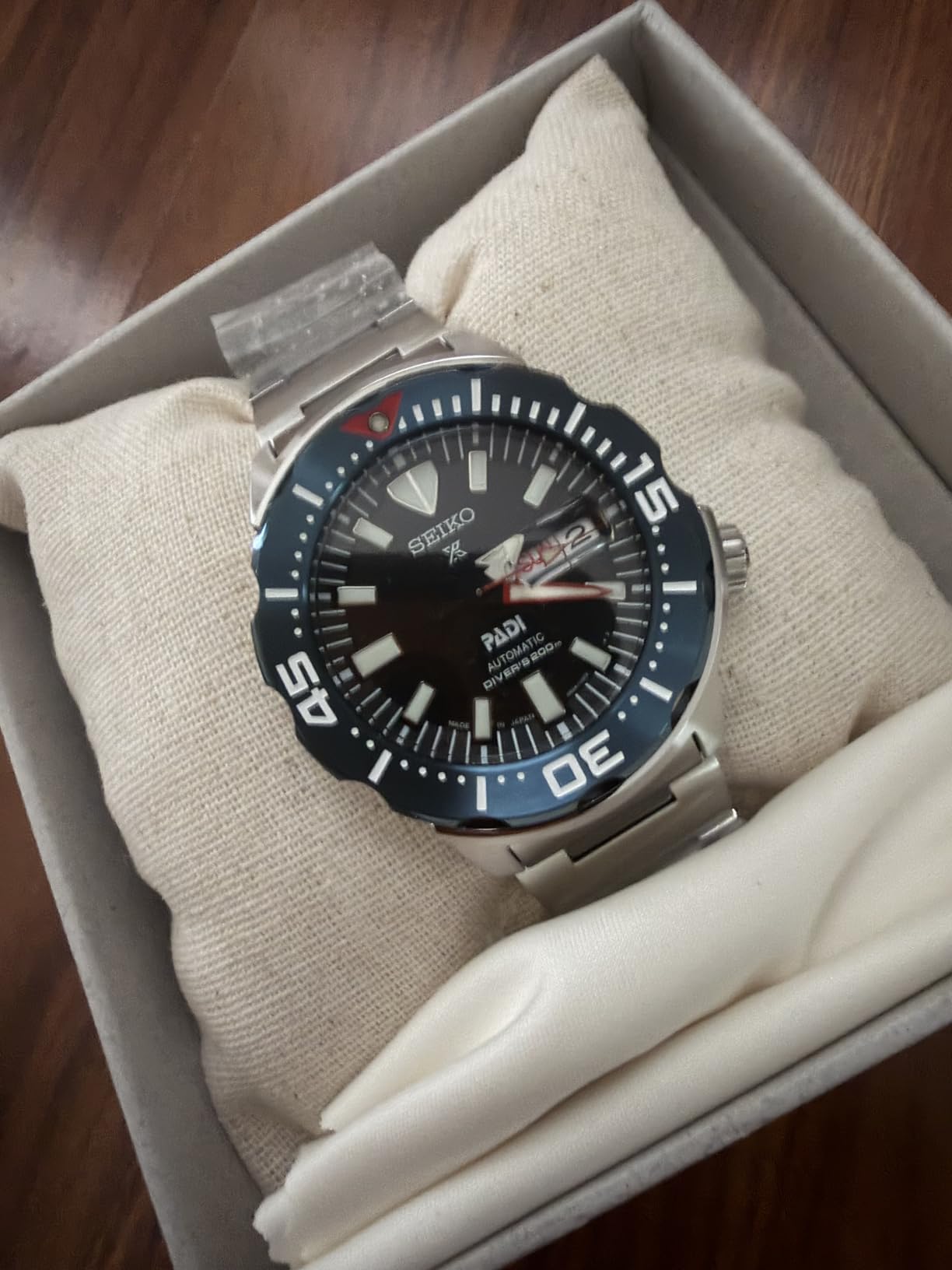 SEIKO SRPE27 Automatic Dive Watch for Men - Prospex PADI Special Edition - LumiBrite Hands, Elapsed Timing Bezel - Water Resistant 200M customer photo 1
