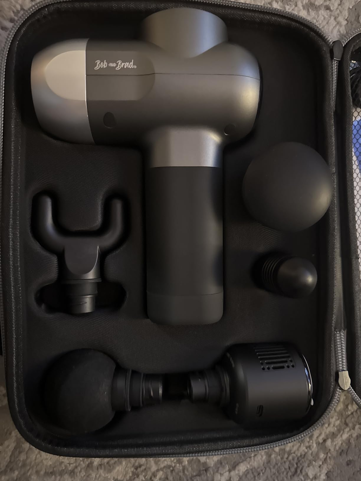 BOB AND BRAD C2 Massage Gun, FSA Eligible & HSA Approved Deep Tissue Percussion Massager Gun, Muscle Massager with 5 Speeds and 5 Heads, Electric Back Massagers for Professional Athletes Home Gym customer photo 1