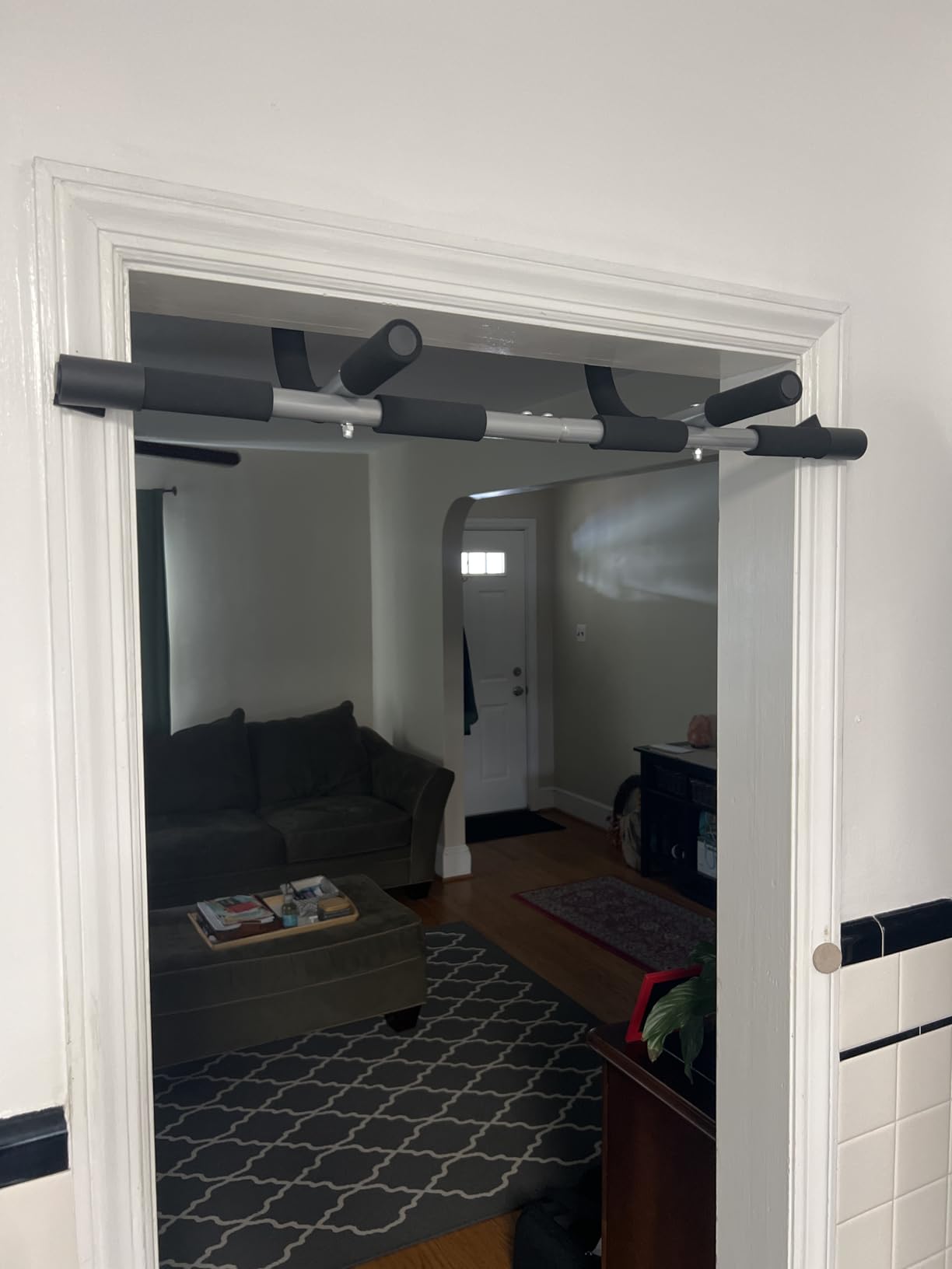 TOPOKO Pull Up Bar for Doorway, Heavy Duty Chin Up Station for Home Gym, Multi-Grip or Adjustable Door Frame Exercise Equipment for Upper Body Strength Training customer photo 2