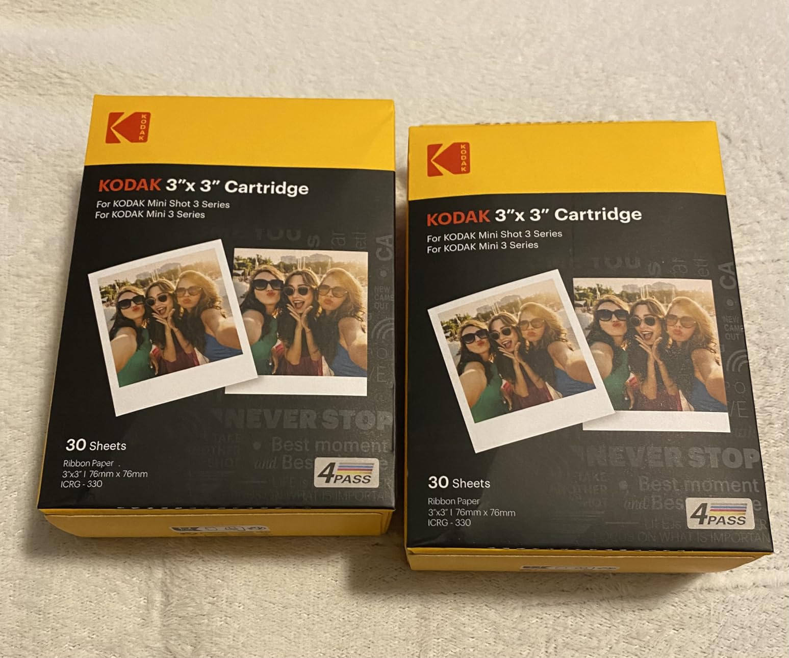 KODAK Mini Shot 3 Retro 3x3 Instant Camera, Photo Printer, 38 Sheet, White customer photo 2