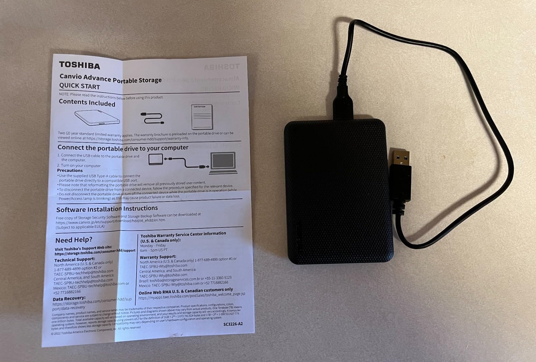 Toshiba Canvio Advance 1TB Portable External Hard Drive USB 3.0, Green - HDTCA10XG3AA, Backup 2.0 customer photo 2