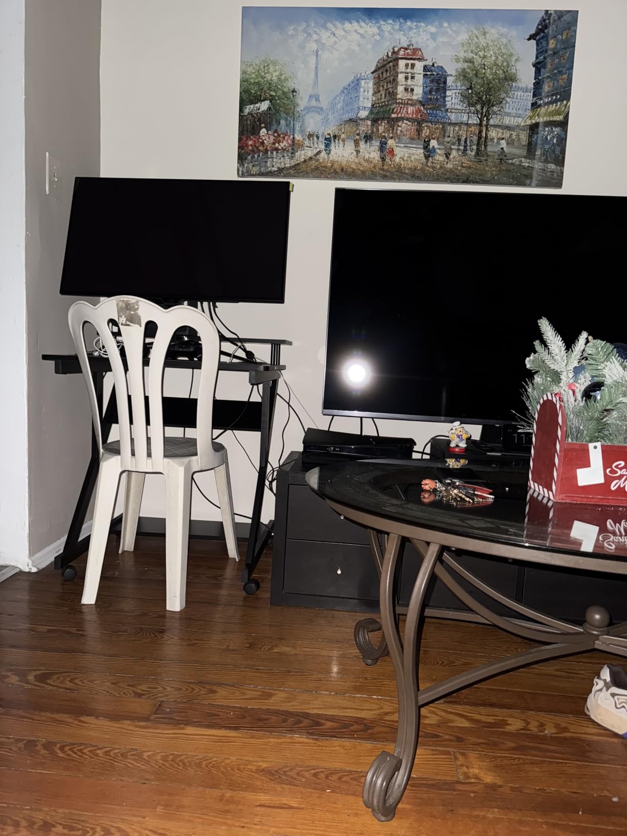 Dripex Computer Desk for Small Spaces, 27.5 inch Small Computer Desk, 3 Tier Compact Desk with Monitor Shelf and Bottom Storage Shelves, Space Saving Desk, Black customer photo 2