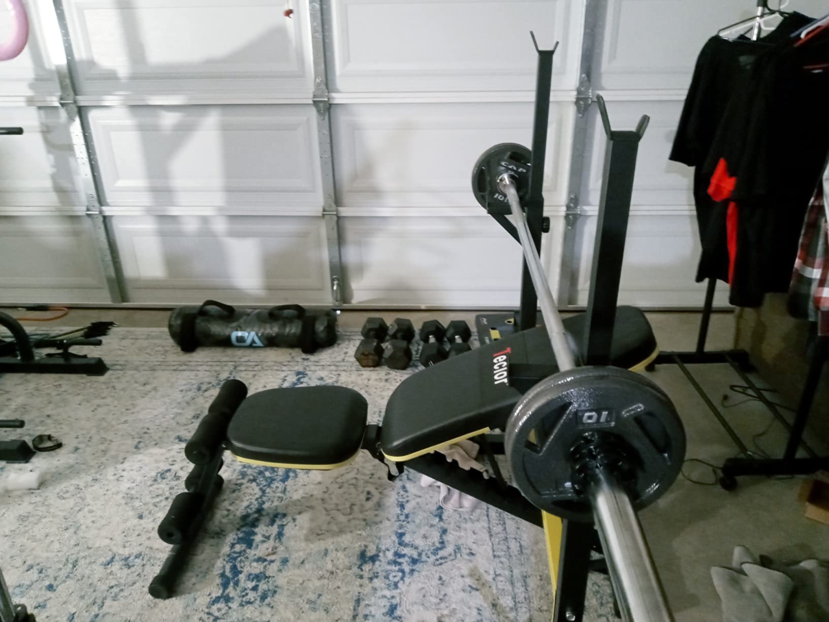 BangTong&Li Squat Rack Stand,Barbell Rack,Bench Press Rack Stand Home Gym Adjustable Weight Rack 550Lbs customer photo 2