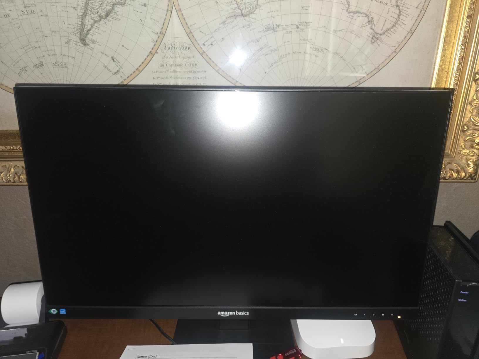 Amazon Basics 27 in IPS Monitor, Full HD 1080P, 75 Hz, Adjustable Stand, HDMI, Display Port, VGA Input, Built-in Speakers, VESA Compatible, Black customer photo 2