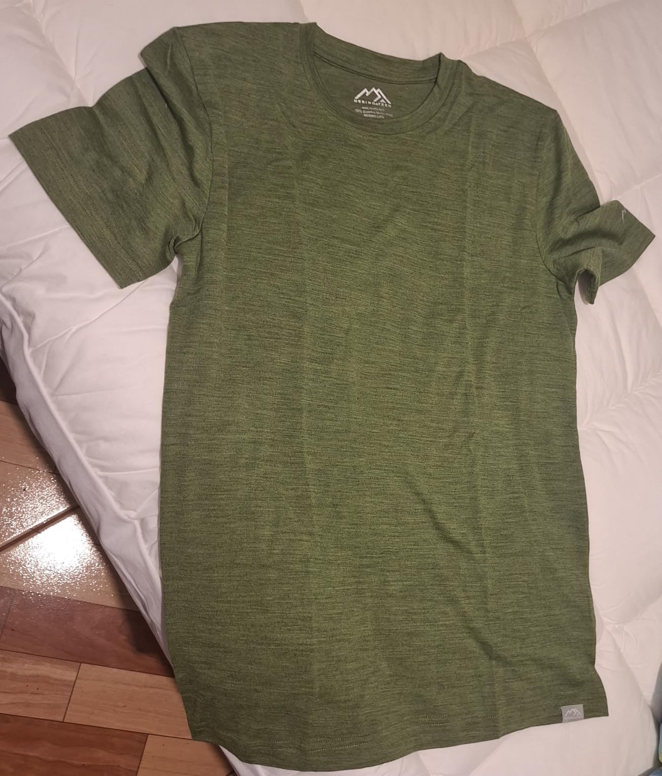100% Merino Wool T-Shirt Men - Base Layer Top Undershirt with Hiking Socks customer photo 2