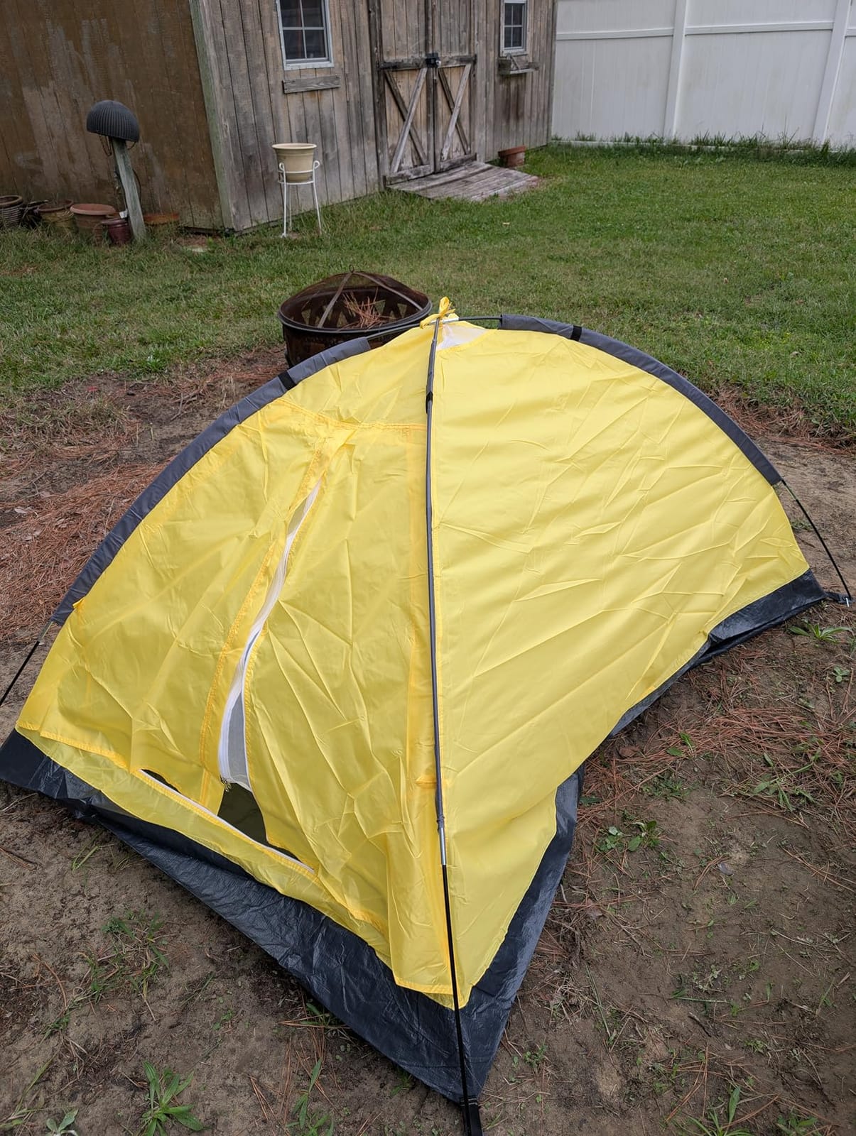 2 Person Camping Tent with Rain Fly and Carrying Bag – Lightweight Outdoor Pop Up Tents for Camping Essentials, Music Festivals, Backpacking, Hiking, or Beach Shelter by Wakeman Outdoors customer photo 1