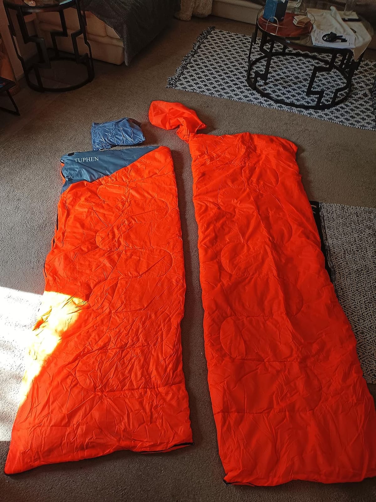Tuphen Double Sleeping Bag, Sleeping Bag with 2 Pillows, Queen Size XL Bag for 2 People, Cold Warm Weather- 3 Seasons, Waterproof Adults for Camping, Backpacking or Hiking customer photo 2