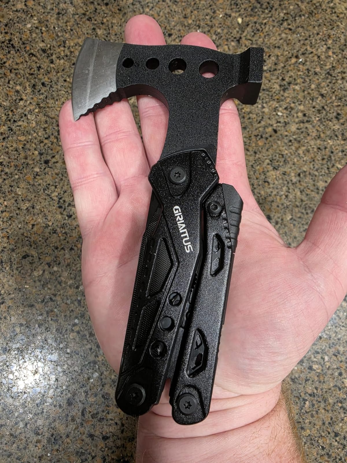 16 in 1 Multitool Camping Survival Gear with Axe Saw Pliers Whistle Hammer customer photo 1