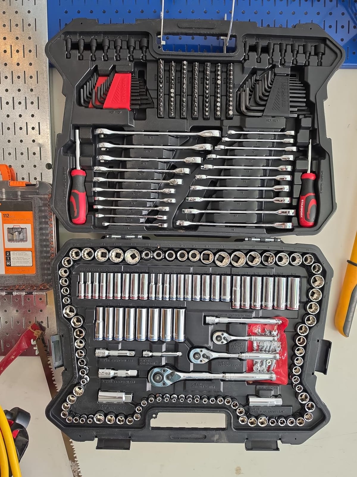 STARWORK TRUE MECHANIC 303-Piece Mechanics Tool Set and Socket Set, 1/4