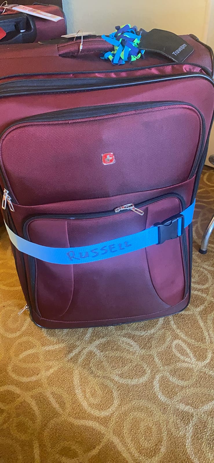 2 Pack Suitcase Belts, Adjustable Luggage Straps, Bright Colors Travel Packing Straps with Quick Release Buckle (Black) customer photo 2