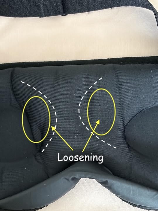 YFONG Weighted Sleep Mask for Women Men, 3D Light Blocking Eye Mask, Black customer photo 1